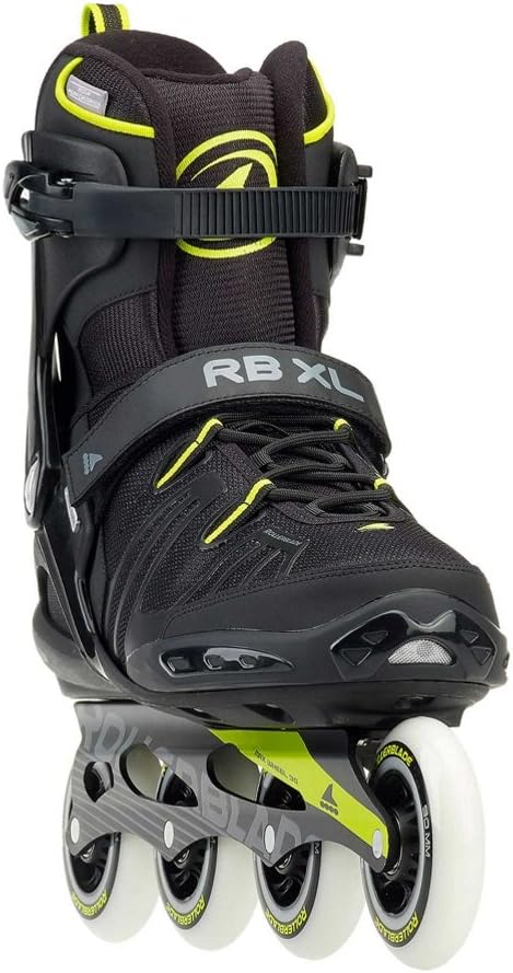 Rollerblade RB XL Men's Adult Fitness Inline Skate, Black and Lime, High Performance Inline Skates - Image 3