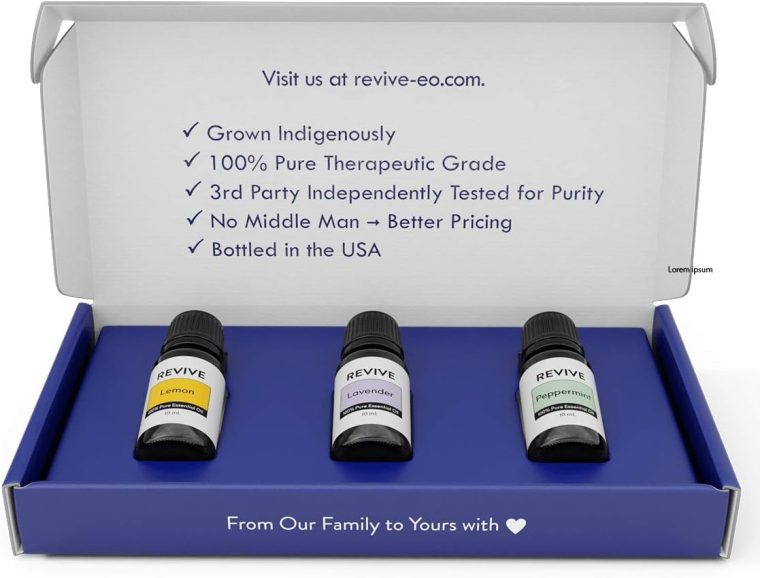 Top 3 Essential Oils Kit by Revive Essential Oils -100% Pure Therapeutic Grade, for Diffuser, Humidifier, Massage, Aromatherapy, Skin & Hair Care - Cruelty Free - Unrefined Oils with No Fillers - Image 2