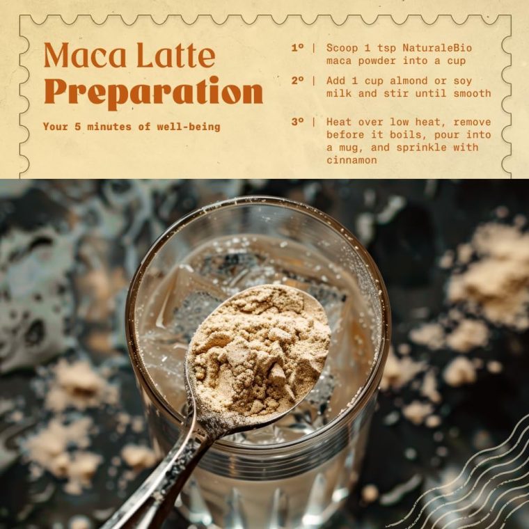 NaturaleBio Maca Powder Organic 1lb - 16oz. Peruvian, Natural and Pure, from Organic Maca Root. Vegetarian and Vegan Friendly. Gelatinized for Enhanced Bioavailability. Ideal for Smoothie. - Image 4