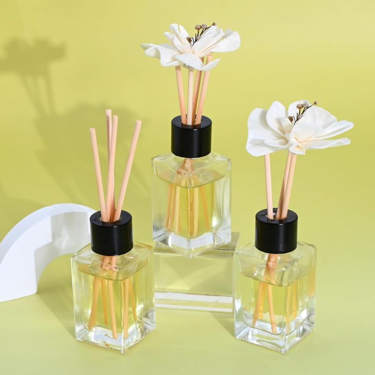 Reed Diffuser Making Kit- DIY Flower Reed Diffuser Set for Home with Essential Oil, Sticks, Glass Bottle, Air Fresheners for Home Office Bathroom Shelf Aromatherapy Decor Gifts for Women & Men - Image 6
