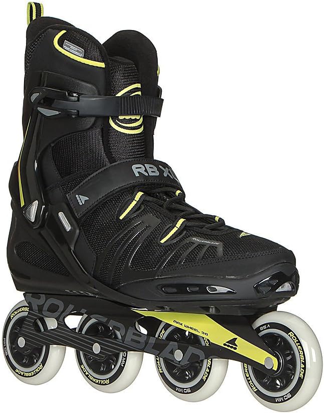 Rollerblade RB XL Men's Adult Fitness Inline Skate, Black and Lime, High Performance Inline Skates - Image 7