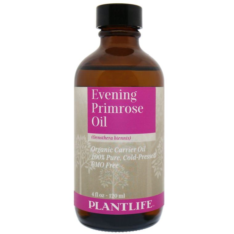 Plantlife Evening Primrose Carrier Oil - Cold Pressed, Non-GMO, and Gluten Free Carrier Oils - for Skin, Hair, and Personal Care - 4 oz