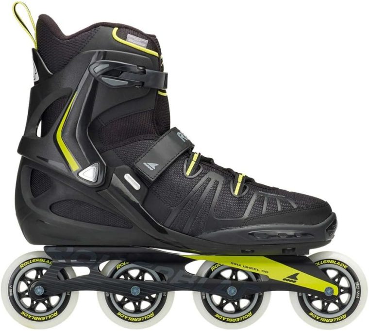 Rollerblade RB XL Men's Adult Fitness Inline Skate, Black and Lime, High Performance Inline Skates - Image 2