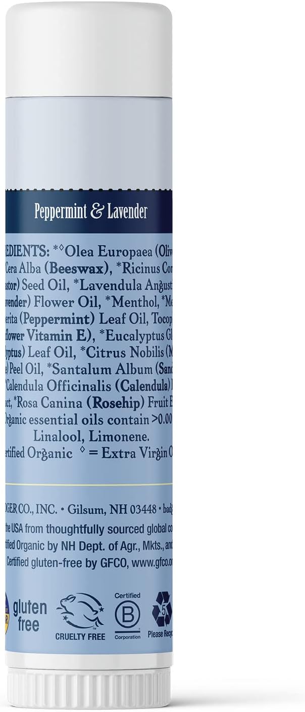 Badger Headache Soother, 100% Organic Essential Oil Aromatherapy, All-Natural Headache Relief w/Peppermint, Eucalyptus & Lavender, .6 oz - Image 2