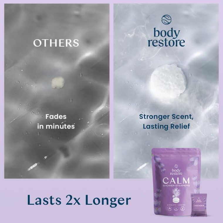 Body Restore Shower Steamers Aromatherapy 15 Pack - Birthday Gifts for Women, Men, Travel Essentials, Stress Relief, Relaxation, Self Care, Bath Bombs - Lavender - Image 8