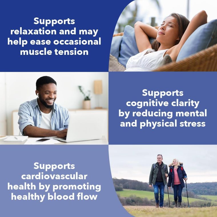 Anxie-T - Stress Relief Supplement - Supports Mood & Mental Focus - Feel Calm and Relaxed - Eases Tension & Nervousness - Ashwagandha, Kava Kava, GABA & L-Theanine - 60 Capsules - Image 3
