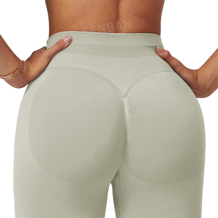 SENBAN Women's High Waisted Leggings Seamless Workout Gym Yoga Pants Tummy Control Smile Contour Activewear Tights - Image 4