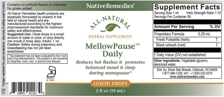 Native Remedies MellowPause - Natural Homeopathic Formula Helps Reduce Hot Flashes, Mood Swings, Sleeplessness and Night Sweats - Image 5