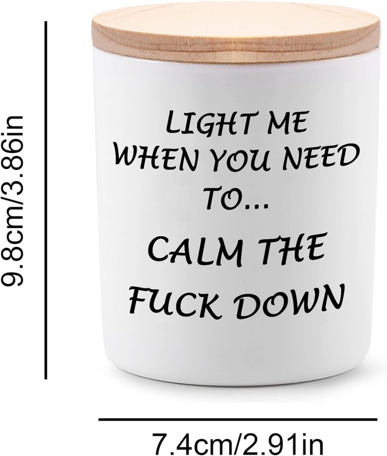 Candles Gifts for Women Funny Unique Stress Relief Relaxation Relaxing Christmas Birthday Gifts for Her Sister Best Friend Bestie Girlfriend Wife Mom Novelty Lavender Scented Soy Candle - Image 4