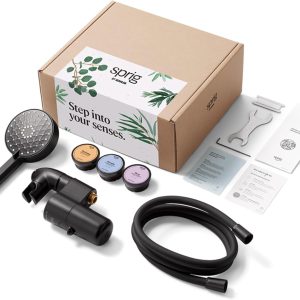 Sprig by Kohler Handshower Infusion Kit, Clean Aromatherapy Infused With Skin and Hair-Loving Ingredients, Matte Black