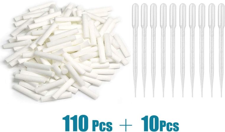 ZIOJOVK110 Pack Wick Essential Oil Inhaler Replacement Kit, 4 cm (1 5/8 inch) Blank Nasal Sticks,or Essential Oil Inhalers. - Image 2