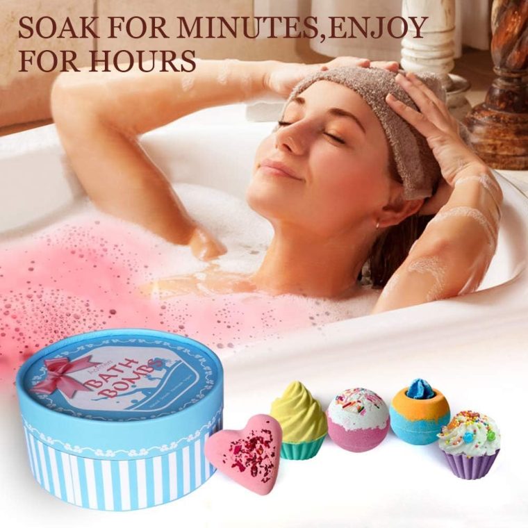 Aofmee Bath Bombs, 6pcs Bubble Bath Bomb for Girls, Handmade Fizzies Bathbombs for Women, Natural Organic Kids Spa Kit, Non Toxic Bath Kit for Teens, Gift Set for Birthday Christmas Easter - Image 6