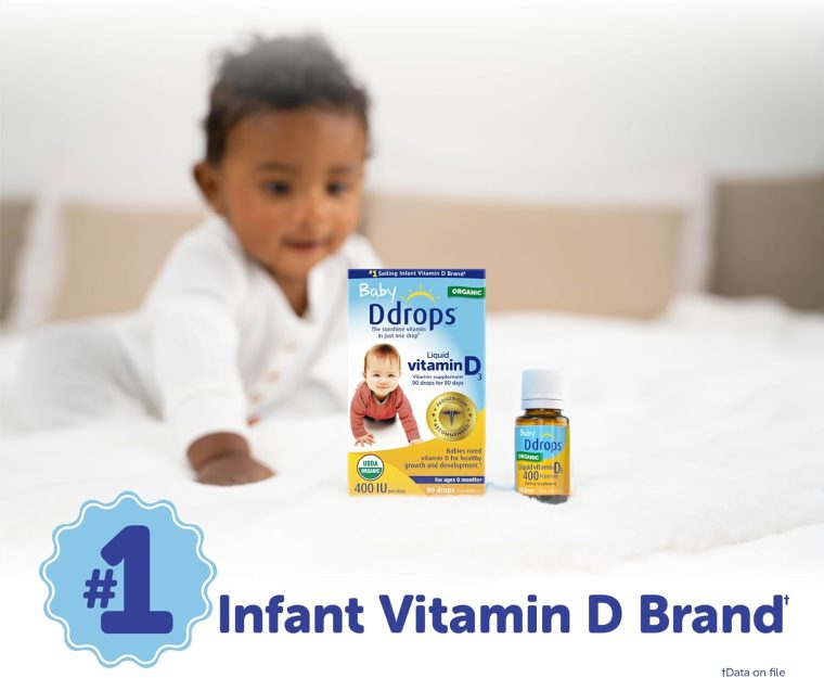 Ddrops Baby 400 IU, Vitamin D, 90 Drops 2.5mL (0.08 Fl. Oz (Pack of 1)) - Image 9