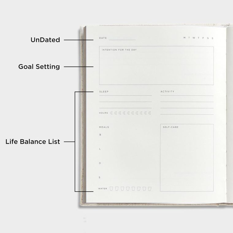 And Per Se Wellness Journal, 91 Days Self-Care Journal to Practice Positive Thinking, Mindfulness & Reflection, Undated Daily Wellness Planner For Women & Men(Beige) - Image 3