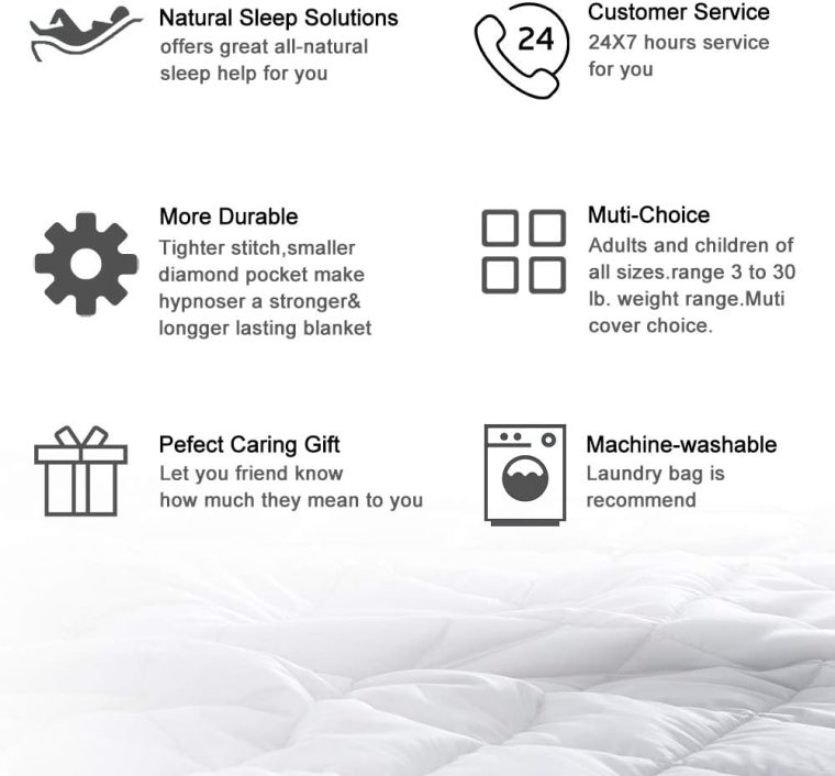 HYPNOSER Weighted Blanket Twin Size (15 lbs 48"x72") for Kids and Adults | Heavy Blanket for Better Sleep, Fits Twin or Full Size Beds (Dark Grey) - Image 6