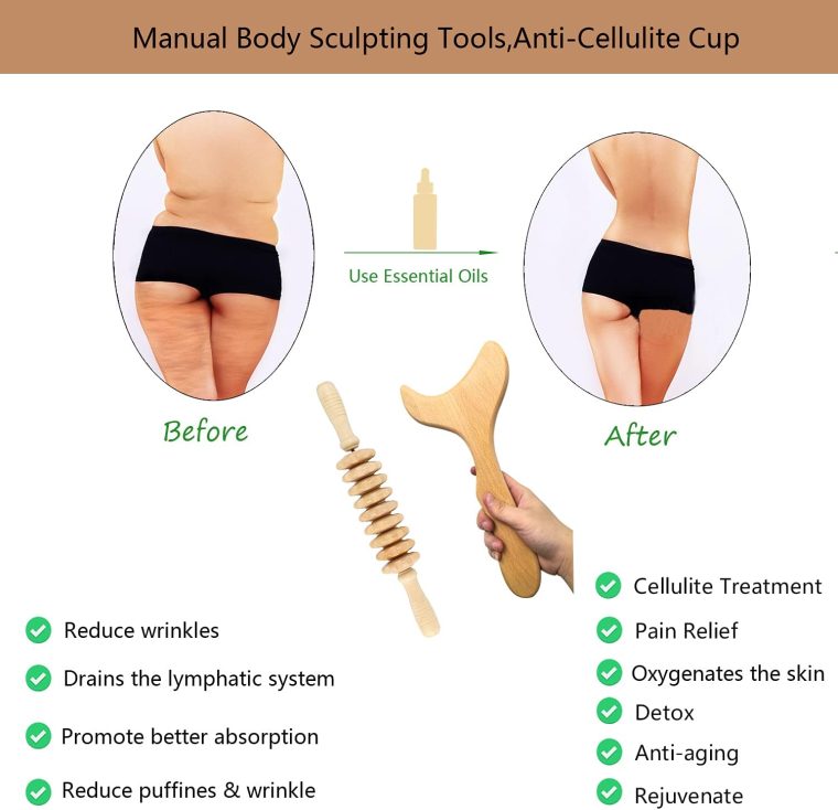 Wood Therapy Massage Tools Wooden Gua Sha Kits Maderoterapia Kit Body Sculpting Tools Wood Massager Roller for Relax Muscles (2) - Image 3