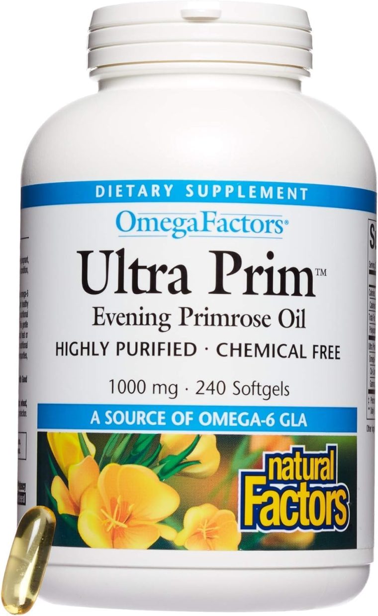 Omega Factors by Natural Factors, Ultra Prim Evening Primrose Oil, Promotes Women's and Immune Health with Omega-6 GLA, 240 softgels (240 servings) - Image 5