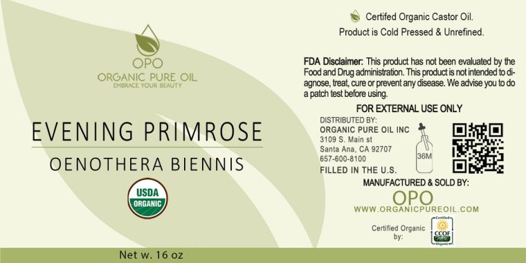 Organic Evening Primrose Oil | USDA Certified Organic, Pure & Unrefined, Cold Pressed, Non-GMO, Bulk Carrier Oil - 16 oz - for Skin, Hair, Nails, Body, Face, Rejuvenate, Moisturize - Image 2