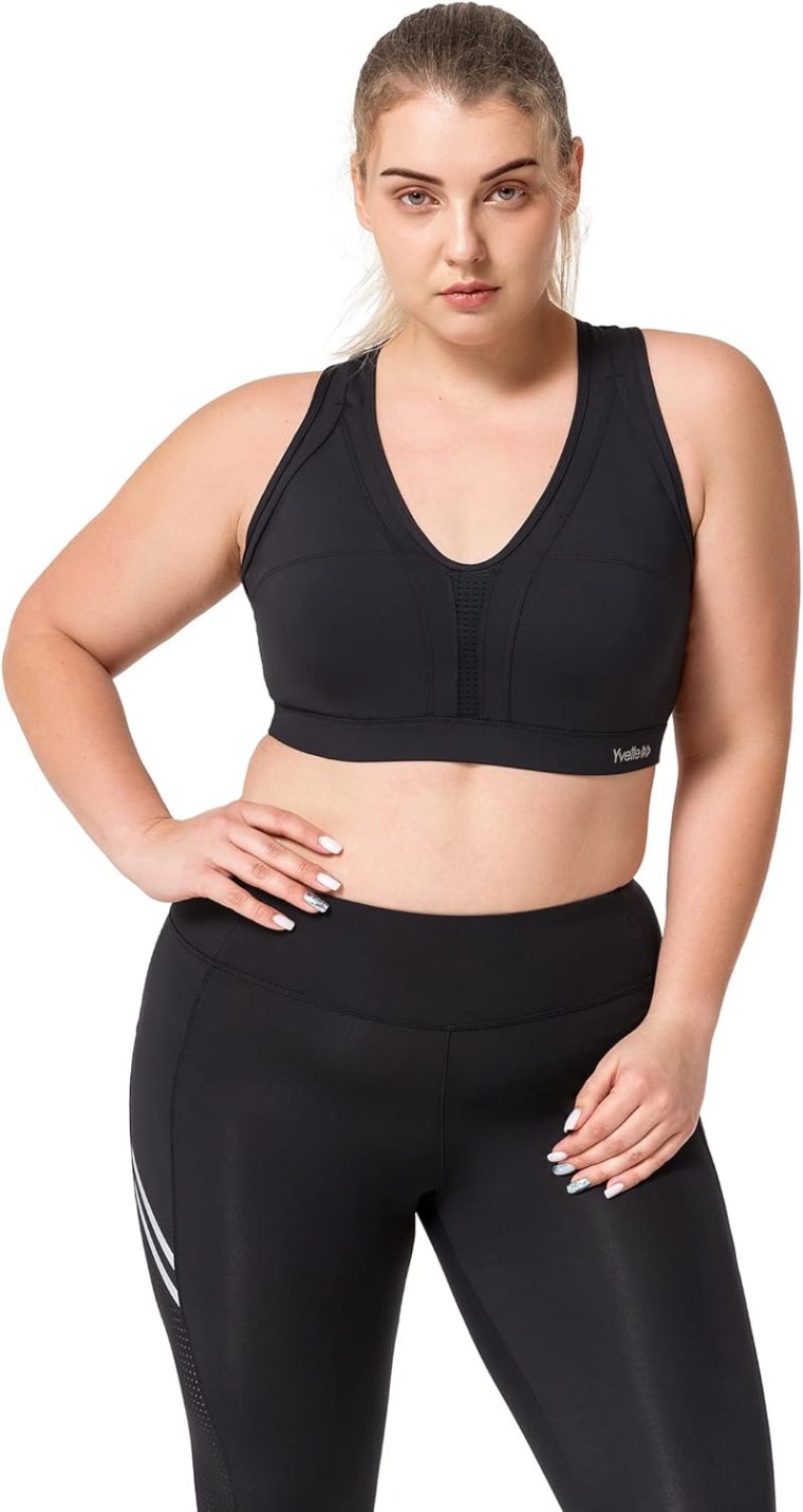 Yvette Women High Impact Sports Bras Criss Cross Back Sexy Running Bra for Plus Size - Image 7