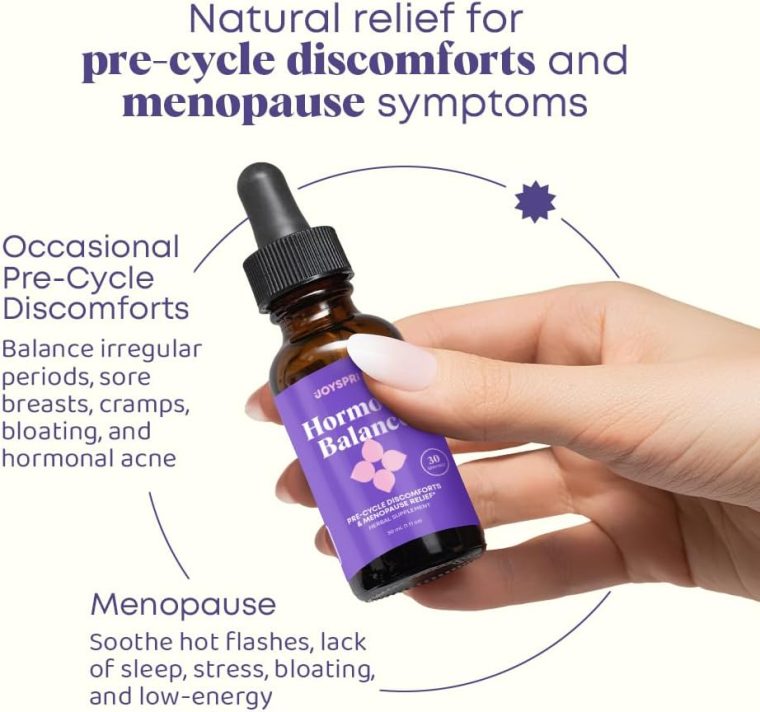 JoySpring Hormone Balance for Women | Natural Menopause Supplements with Black Cohosh | Supports Hot Flash Relief & PMS Relief for Menstrual Herbal Support - Image 3