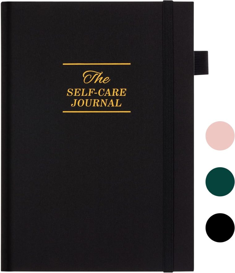 Self-Care Journal, Wellness & Daily Reflection Notebook – Mental Health & Anxiety Guided Journal for Men – Self Care Planner, ADHD Planner with Mood Tracker – A5 Size (Black)
