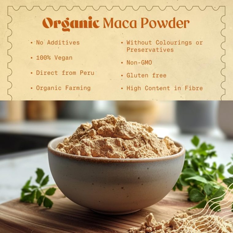 NaturaleBio Maca Powder Organic 1lb - 16oz. Peruvian, Natural and Pure, from Organic Maca Root. Vegetarian and Vegan Friendly. Gelatinized for Enhanced Bioavailability. Ideal for Smoothie. - Image 2