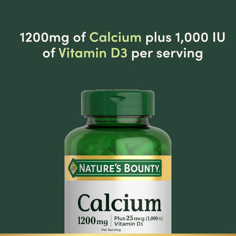 Nature's Bounty Calcium 1200 mg with Vitamin D3 - Bone Health Softgels, Calcium and Vitamin D Supplement, 120 ct (Pack of 1) - Image 3