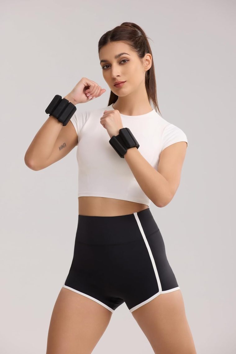 Workout Crop Tops for Women Yoga Short Sleeve Mild Support Slim Fit Cropped Athletic Shirts Gym Tee Built in Bra - Image 2