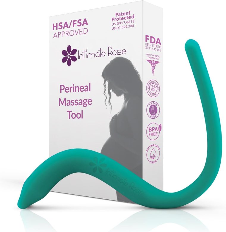 Perineal Massage Tool with 10 Vibration Modes: Designed for Labor and Delivery Essentials - Used During Pregnancy, Labor Prep, Third Trimester, and Postpartum - A Maternity Must Have by Intimate Rose