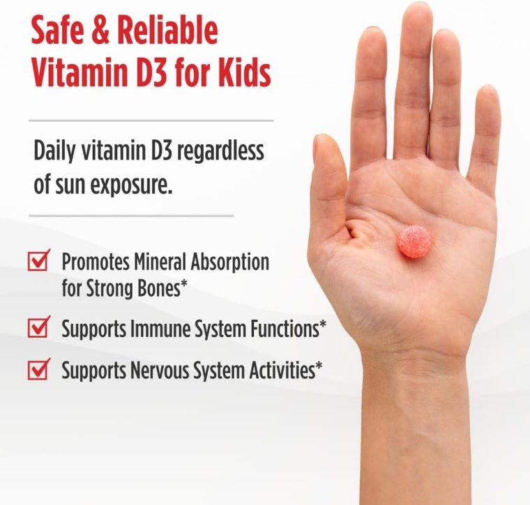 Nordic Naturals Vitamin D3 Gummies Kids, Wild Watermelon Splash - 120 Gummies - 400 IU Vitamin D3 - Bone Health, Healthy Immunity - Non-GMO, Vegetarian - 120 Servings - Image 7