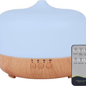 HAPPTWS 1000ml Essential Oil Diffuser - Remote Control Aromatherapy Diffuser 7 Color Changing LED for Large Room Home