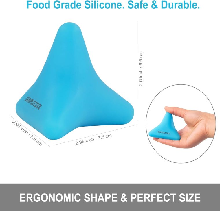 Trigger Point Massage Tool. Massager Ball for Deep Tissue Myofascial Release Physical Therapy Foot Plantar Fasciitis Pain Relief Muscle Knot Psoas Hip Flexor Iliacus Release. 3×2.6 in (Blue) - Image 2