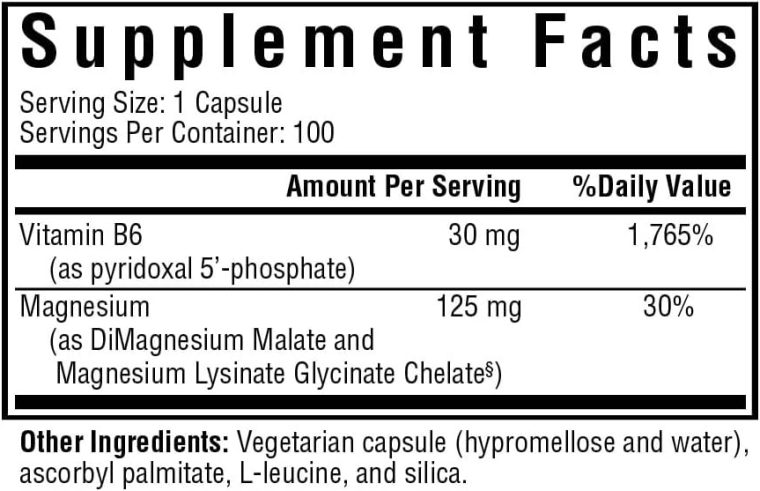 Seeking Health Magnesium Plus, Physician Formulated Vitamin B6 Plus Magnesium Supplement, Supports Better Sleep, Mood Support, Vegetarian Capsules (100 Capsules) - Image 2