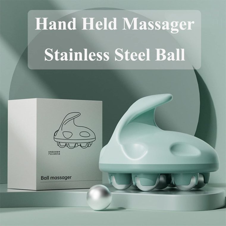 WMM Hand Held Massager, Full Body Massage Tool with Roller Ball Massager Manual 362-degree-roller for Muscle Back Neck Joint Foot Shoulder Leg Pain Relief with Portable Design(1 Pack) - Image 6