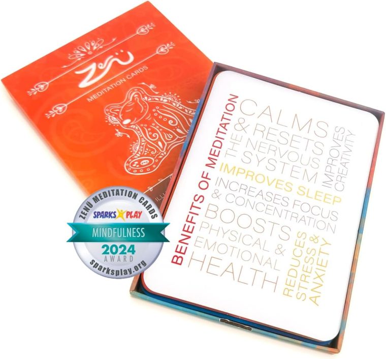 Kids' Mindfulness & Meditation Card Set – 28 Affirmation Cards + 5 Breathing Exercises for Emotional Regulation & Inner Peace | Award-Winning Calm Kit for Children | Ages 3+|