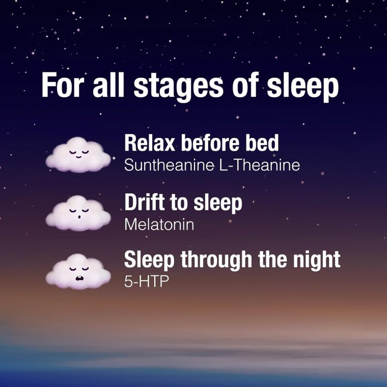 Stress-Relax Tranquil Sleep by Natural Factors, Sleep Aid with Suntheanine L-Theanine, 5-HTP, Melatonin, 90 Softgels - Image 4