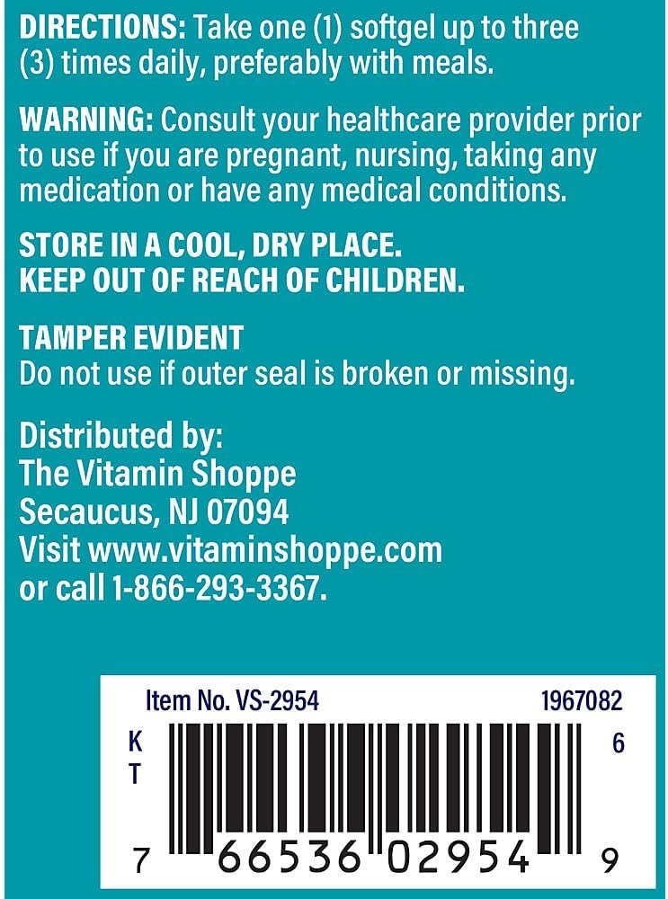 The Vitamin Shoppe Evening Primrose Oil 500MG, Natural Source of GLA (Gammia Linolenic Acid), Supplement for Women's Health & Hormonal Balance (120 Softgels) - Image 4