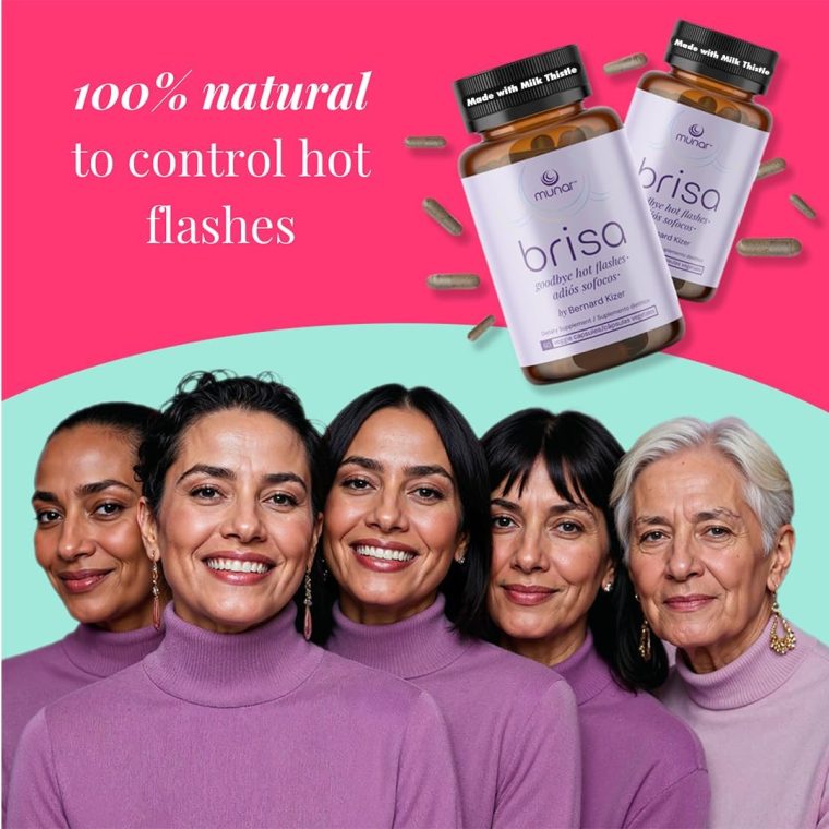 Munar Brisa Menopause Support – Hormonal Balance for Women with Milk Thistle, Vitex, Black Cohosh and Rhubarb. Reduces Hot Flashes, Boosts Energy, Liver Detox – 30-Day Supply (60 Capsules) - Image 6