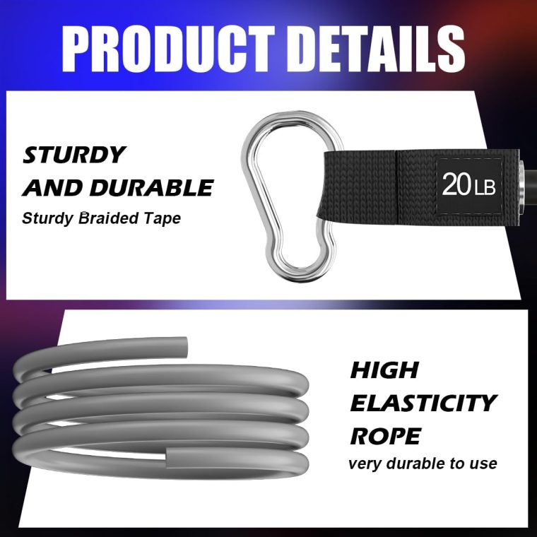 VEICK Single Resistance Bands for Physical Therapy, One Single Exercise Bands Tube, Workout Bands Resistance Training for Gym Home Workout Gear - Image 2