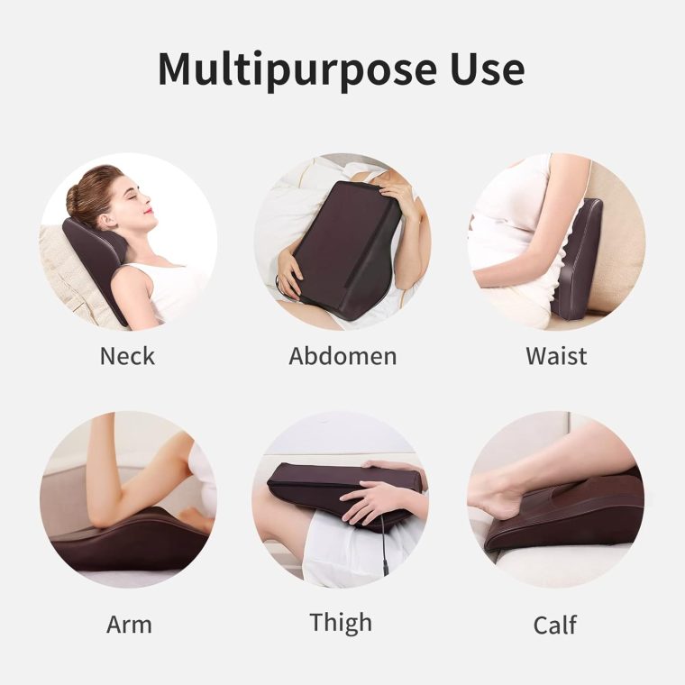 Back Massager Neck Massager with Heat, Shiatsu Massage Pillow for Pain Relief, Massagers for Neck and Back, Shoulder, Leg, Christmas Gifts for Men Women Mom Dad, Stress Relax at Home Office and Car - Image 6