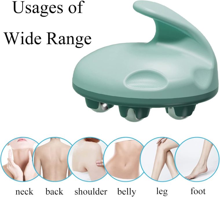 WMM Hand Held Massager, Full Body Massage Tool with Roller Ball Massager Manual 362-degree-roller for Muscle Back Neck Joint Foot Shoulder Leg Pain Relief with Portable Design(1 Pack) - Image 4