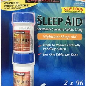 Kirkland Signature Sleep Aid Doxylamine Succinate 25 Mg, 2 pack (192 Tablets)