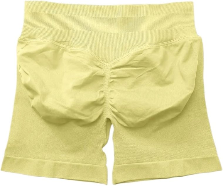 Women Low Rise Impact Shorts Sports Workout Gym Running Seamless Leggings Scrunch Booty Hip Lifting Yoga Biker Shorts