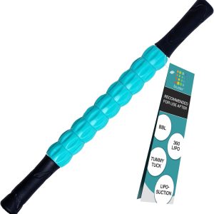 Lymphatic Drainage Massage Roller Stick for Post Liposuction & Fibrosis Treatment, Surgery Recovery 360 Lipo, Tummy Tuck & BBL, Lipo Foam, Compression Garment, Faja Compatible