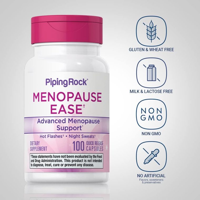 Piping Rock Menopause Support Supplement for Women | 100 Capsules | Advanced Complex Formula | with Black Cohosh, Red Clover, Chasteberry, Donq Quai | Non-GMO, Gluten Free - Image 3