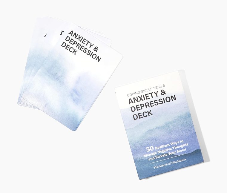 The School of Mindfulness- Mindfulness Coping Skills Series Deck, for Depression and Anxiety, Anger Management, and Cravings and Triggers (Depression and Anxiety) - Image 3