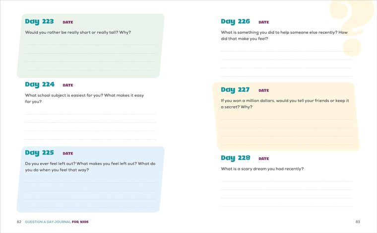 Question a Day Journal for Kids: 365 Days to Capture Memories and Express Yourself - Image 3