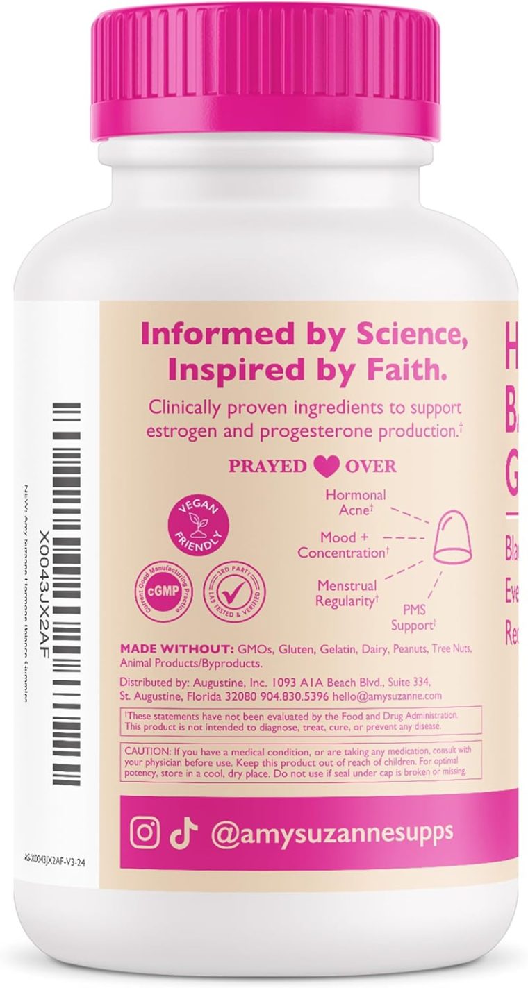 Hormone Balance Gummies for Women - Hormone Harmony for Mood, Energy, Bloating - Hormonal PMS, Perimenopause & Menopause Support - Red Raspberry Leaf & Black Cohosh - 60 Gummy Supplements - Image 8