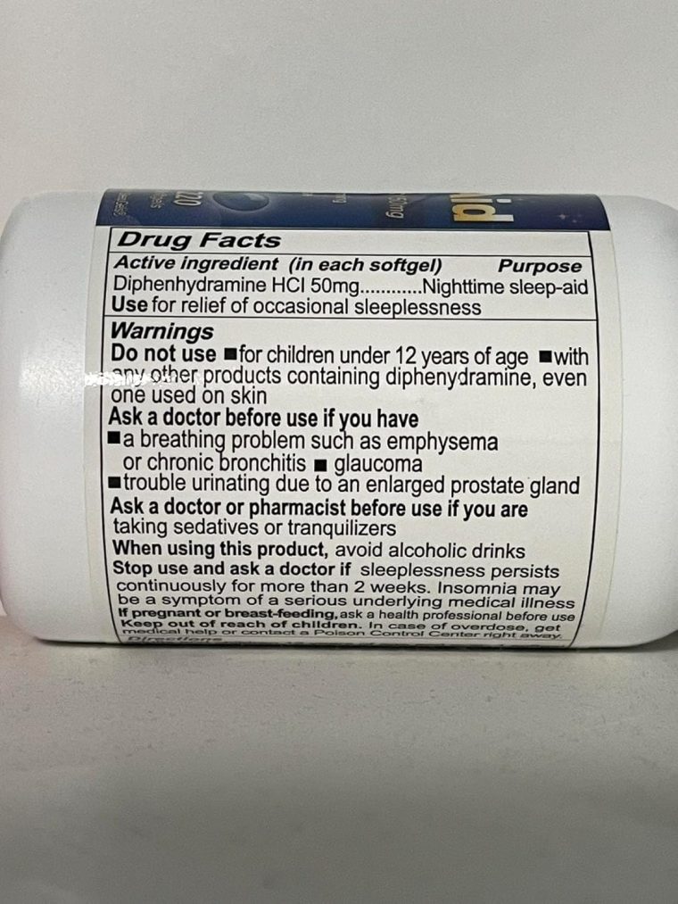 Sleep Aid, Diphenhydramine 50mg, Easy-to-Swallow Softgels, Supports Deeper Restful Sleeping, Non Habit-Forming (220 Counts) - Image 7