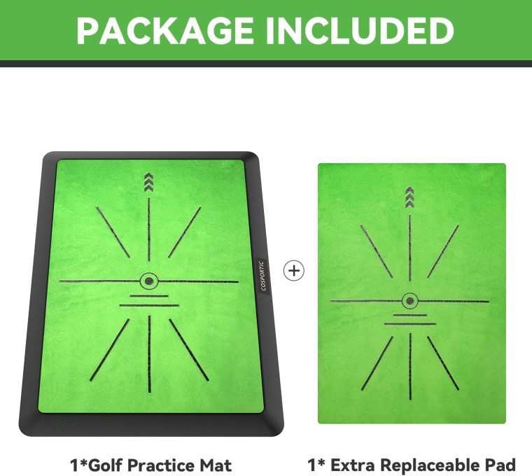 Golf Hitting Mat,Golf Training Mat for Swing Path Feedback Detection Batting, Extra Replaceable Golf Practice Mat 16"x12", Golf Gifts for Men Women for Home Indoor Outdoor - Image 6